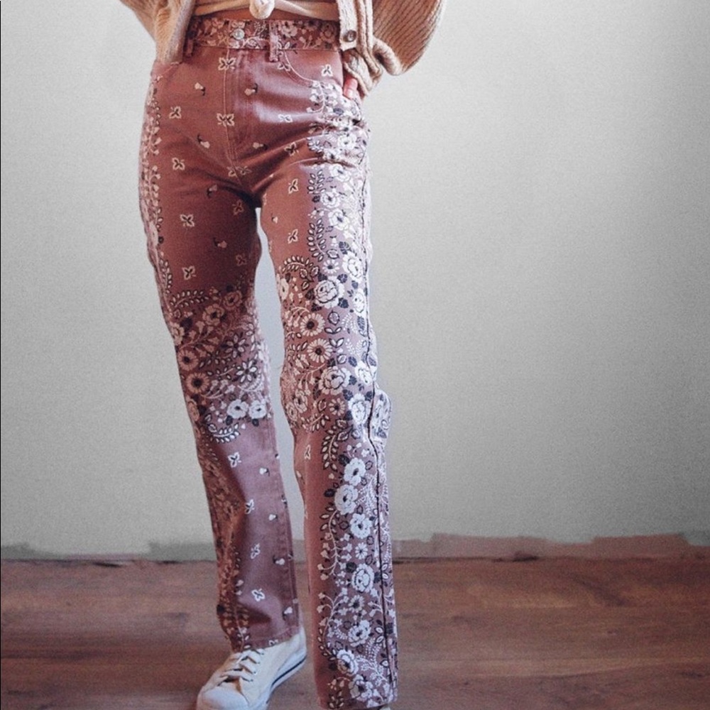 BDG paisley pink cowboy high rise jean 27